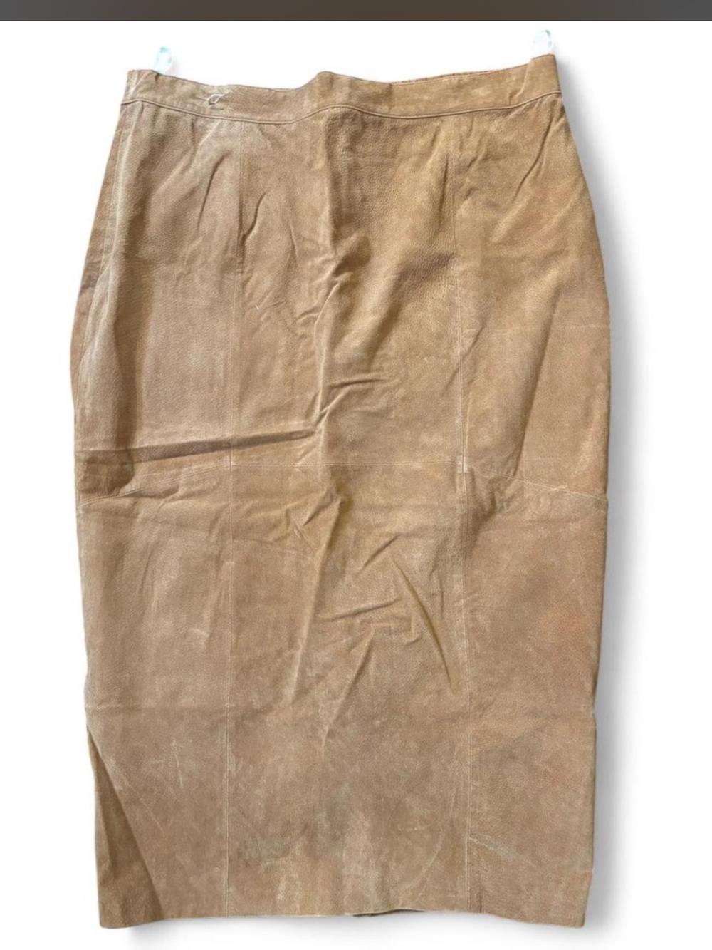 Vintage Effeto Tan Suede Pencil Skirt